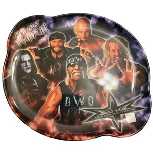 Vintage 1999 WCW Zak Designs Shaped Plate Hulk Hogan Goldberg Sting DDP NWO 90s